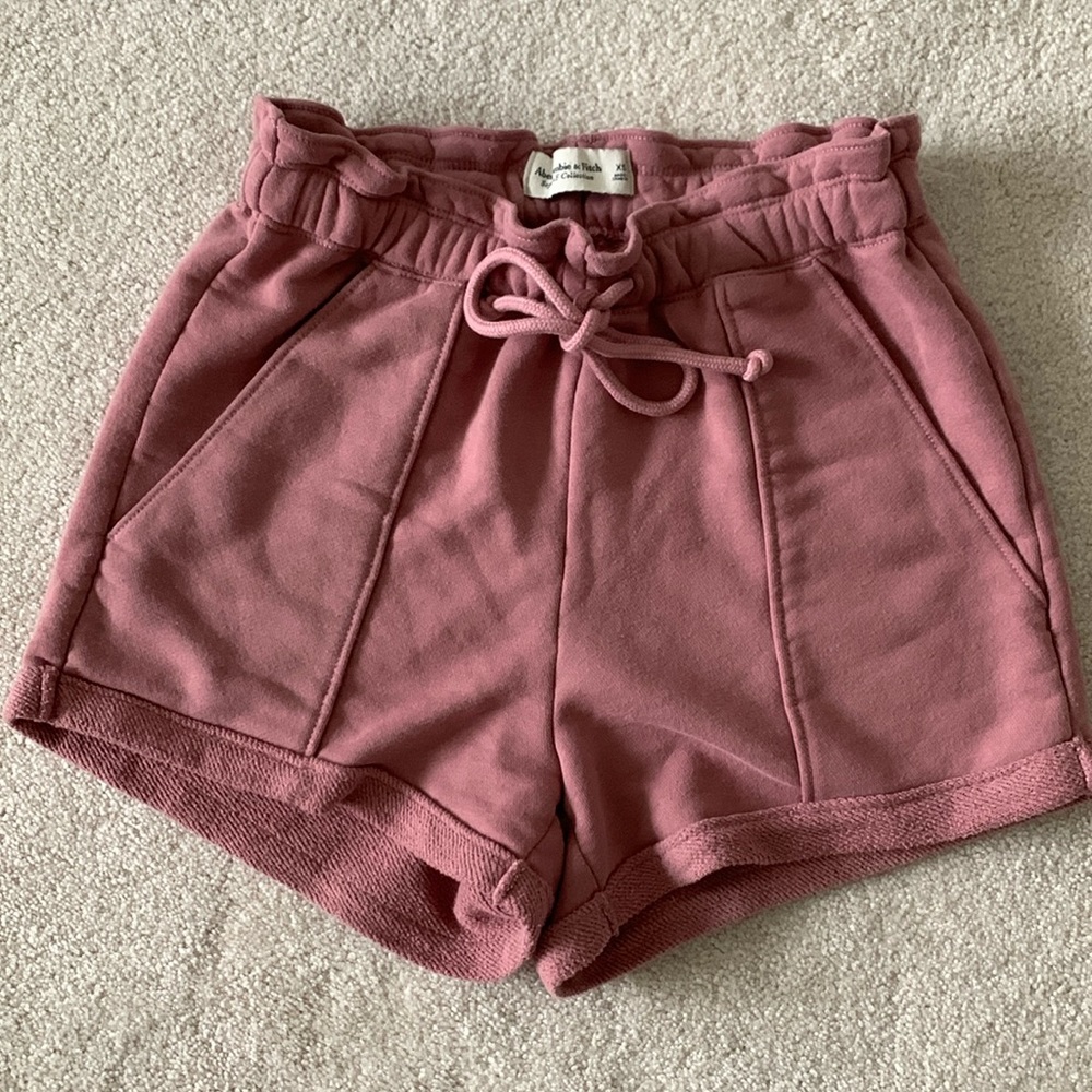 Abercrombie and Fitch Soft Collection mauve lounge shorts, size XS